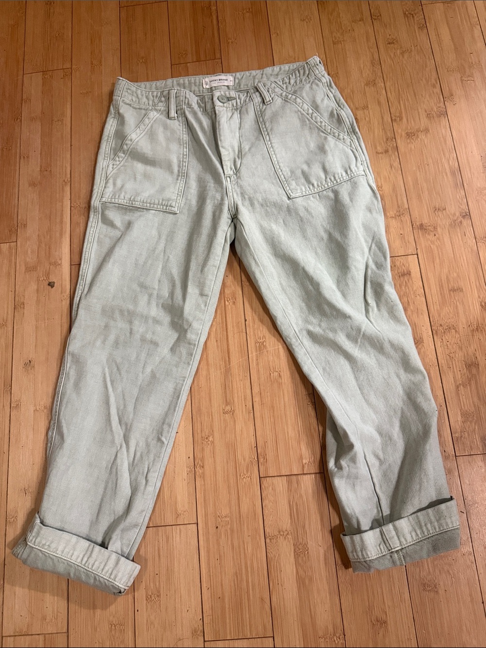 Lucky Brand Light Sage Cargo Workwear Pants